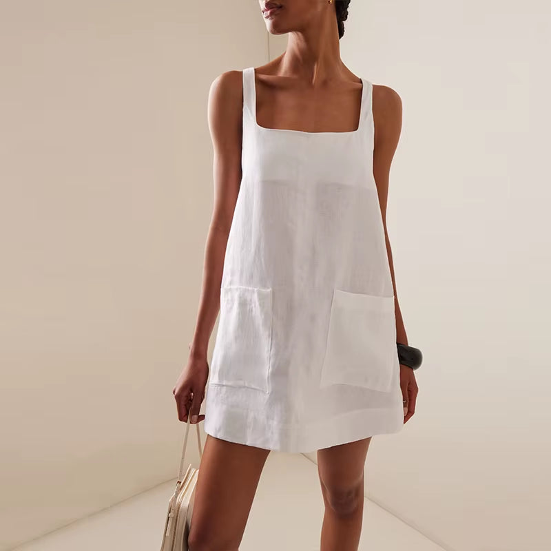 Summer Women'S Linen Mini Dress