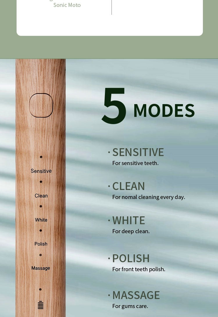 Suspended Electric Bamboo Toothbrush 5-gear Mode