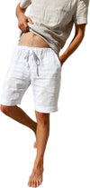 Men'S Summer Loose Casual Linen Shorts with Pockets Elasticated Waist