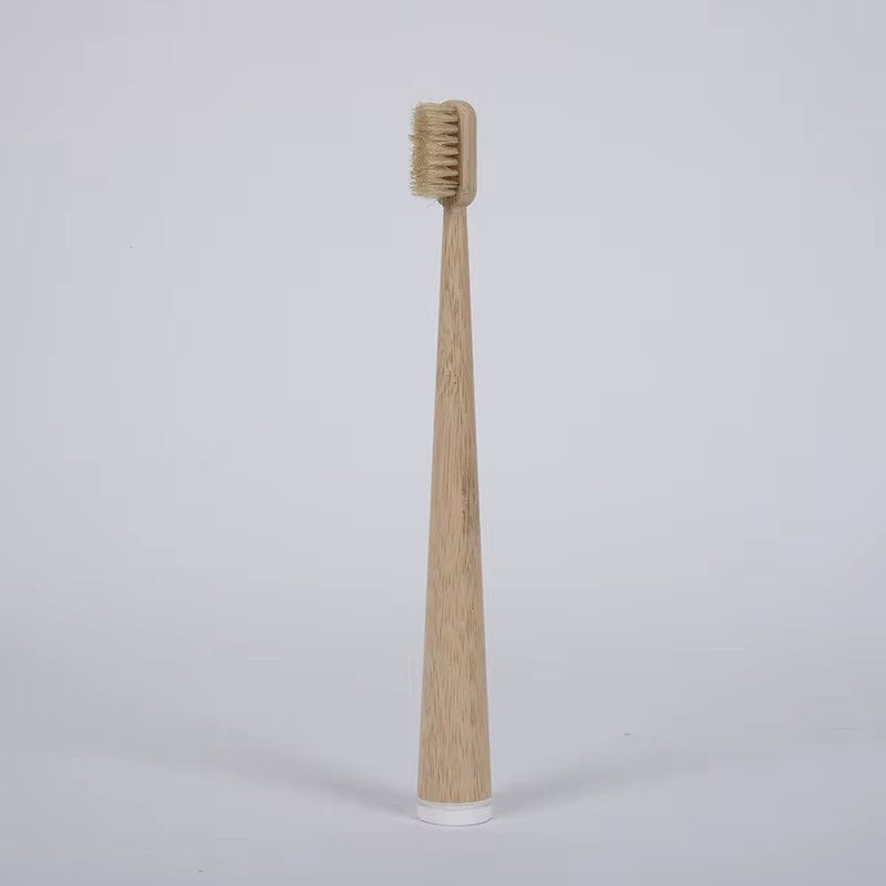 10 Pack Boar Bristles Natural Bamboo Toothbrush Eco-Friendly Stand up Biodegradable Bamboo Toothbrushes Medium Pig Bristles
