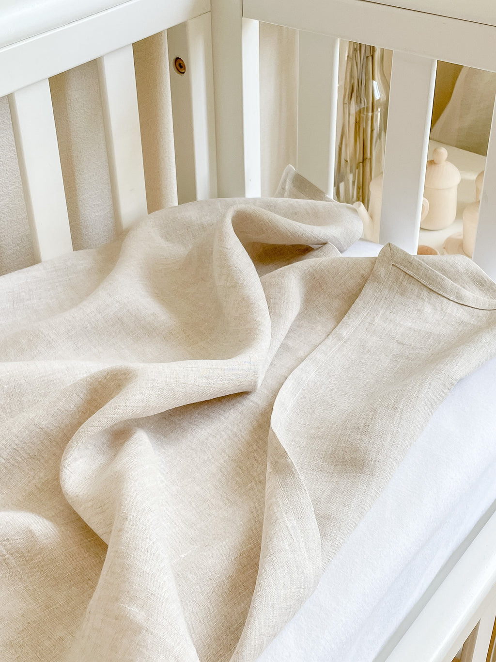 Linen Baby Blanket Newborn Linen Swaddle Baby Shower Gift Organic Newborn Gift Gender Neutral Baby Blanket Cotton Baby Summer Blanket